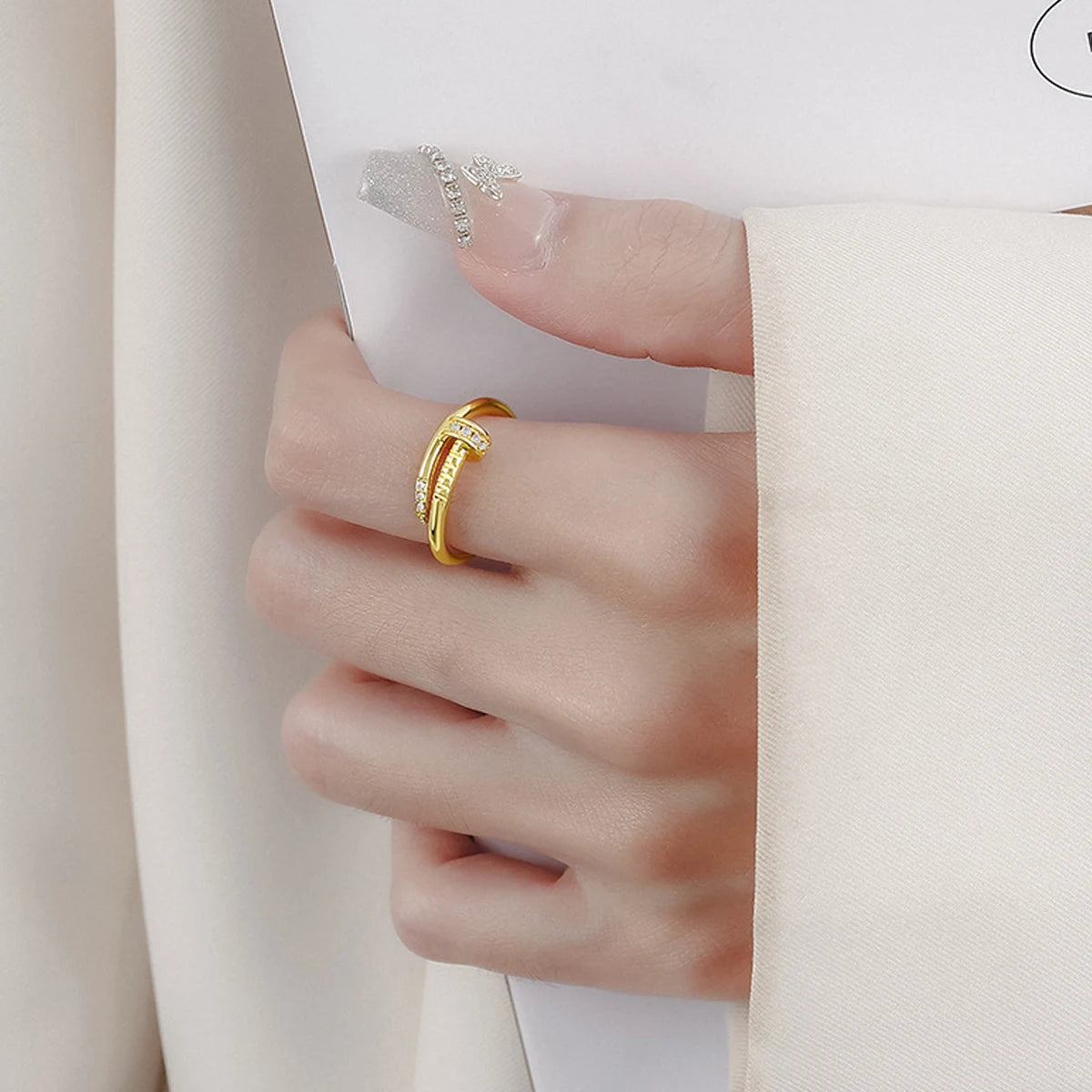 Gold Curve Ring
