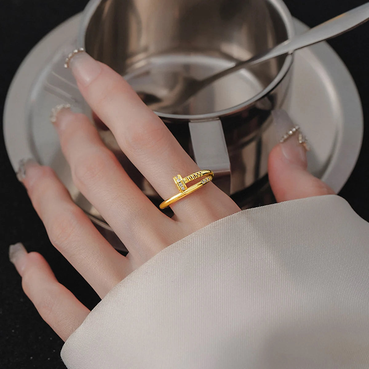 Gold Curve Ring